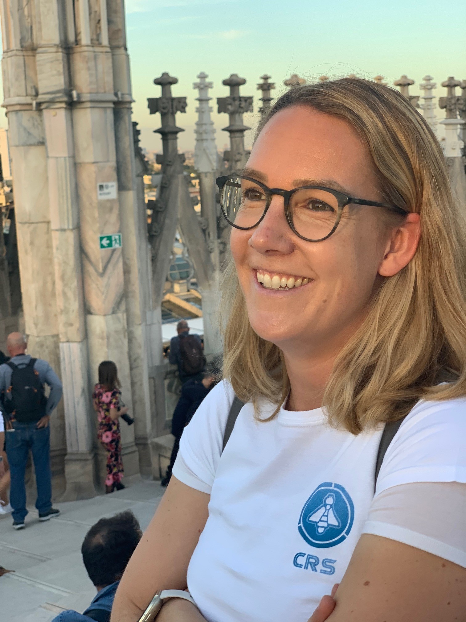 She was always fascinated by great heights: Franziska Bühler aka Fränzi on top of the Milan cathedral